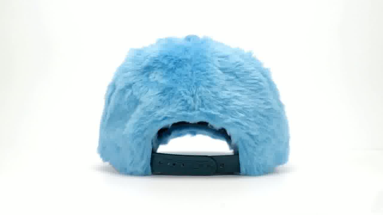 BABY BLUE - (NY) FAUX FUR CAP - ONE SIZE