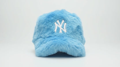 BABY BLUE - (NY) FAUX FUR CAP - ONE SIZE