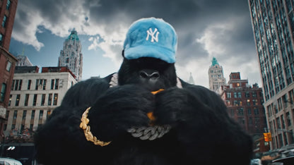 BABY BLUE - (NY) FAUX FUR CAP - ONE SIZE